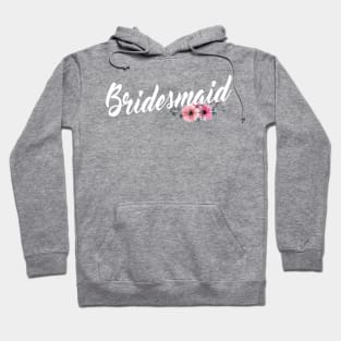 Simple and Elegant Bridesmaid Floral Calligraphy Hoodie